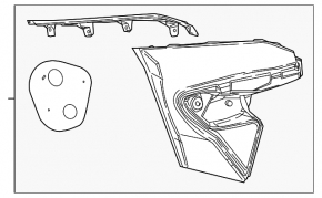 Left interior tailgate light for Toyota C-HR 18-23