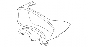 The instrument panel frame for Hyundai Santa FE 19-23 is black, without the steering column frame