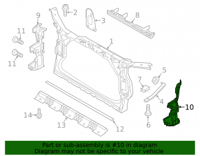 Radiator deflector left Audi Q5 8R 09-12 2.0T