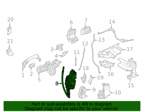 Front left door lock Mercedes CLA 14-19