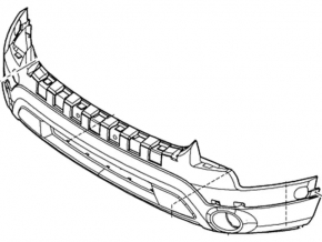 Front bumper lower part Ford Explorer 11-15 prerest without fog lights