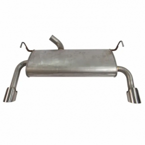 Exhaust line complete with barrel Ford Escape MK3 13-19 under chrome tips sawed off resonator