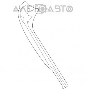 Trunk door trim side right Lincoln MKX 16-18 on the body