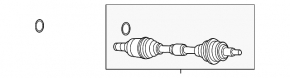 Drive axle shaft front left Mazda 6 18-21 2.5 manual transmission