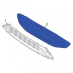 Grille radiator grill assembly with frame Ford Fusion mk5 17-18 type 2