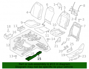 Driver's seat runner trim left Ford Mustang Mach-E 21-26 scratches
