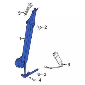 Driver's seat belt with tensioner Ford Bronco Sport 21-25 black