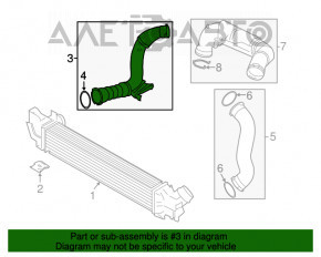 Intercooler pipe right Mini Cooper F56 3d 14- 1.5t