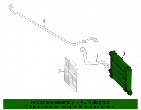 Additional left cooling radiator for BMW X1 U11 24-26 xDrive