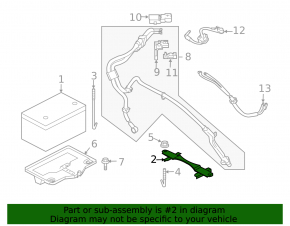 Battery mount Infiniti G25 G35 G37 4d 06-14