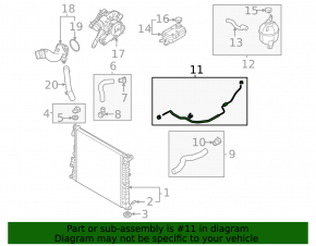 Cooling return pipe to the radiator tank of the Hyundai Tucson 22-26 1.6T HEV