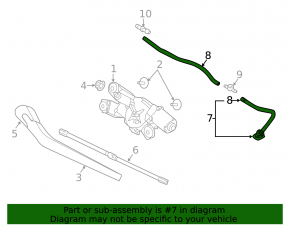 Volvo V90 Rear Window Washer Nozzle 17-22 usa