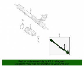 Steering rod with tip right BMW X5 E70 07-13