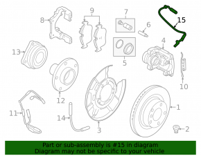 Rear left ABS sensor for BMW X1 E84 13-15