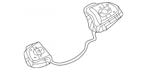 Steering wheel control buttons for VW Atlas 22-23 with radar sensor and no heated steering wheel