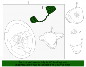 Steering wheel control buttons for VW Atlas 22-23 with radar sensor and no heated steering wheel