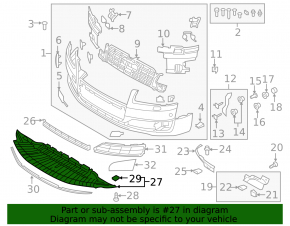 Front bumper guard for Audi A8 15-18