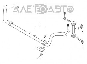 Front stabilizer mounting bracket left Audi Q7 16-