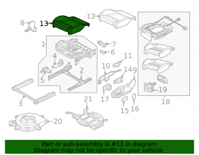 Audi Q7 16-19 passenger seat upholstery leather, grey