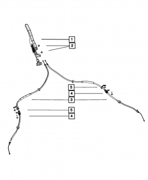 Parking brake cable rear left Chrysler 200 11-14