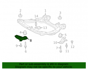 Front subframe burdock front left Lexus RX300 RX330 RX350 RX400h 06-09