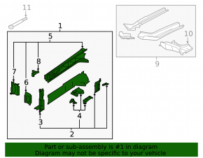 Subaru Forester 25-26 front left quarter panel on the body, graphite