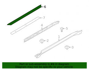 Right side step sill for BMW X5 E70 07-13