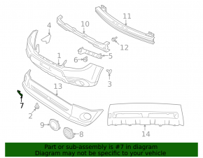 Subaru Forester 08-13 Front Bumper Tow Hook Cap