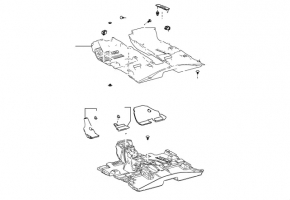 Rear floor covering Toyota Venza 21 - black
