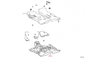 Rear floor covering Toyota Venza 21 - black