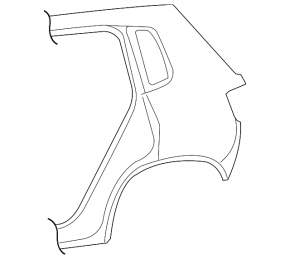 Quarter wing rear left VW Tiguan 09-18 graphite
