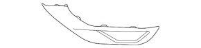 Front bumper molding, chrome, lower right, Mitsubishi Outlander 22-25, chrome, under fog lights