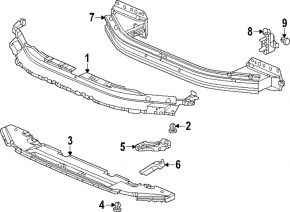 Front bumper bracket lower right Honda Civic XI FE/FL 22-