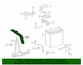 Battery mount upper bar Toyota Prius V 12-17