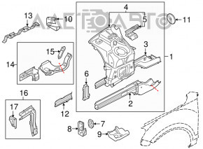Front quarter left VW Touareg 11-17