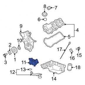 Oil pump for internal combustion engine Ford Explorer 16-19 3.5 T35PDED