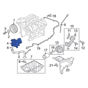 Oil pump for internal combustion engine Ford Explorer 16-19 3.5 T35PDED