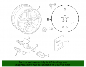 Wheel disk R21 8.5J ET:34 Audi Q5 80A 18-24 style CM8 with linings