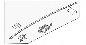 Right roof trim for Kia Sportage 23-26 without panoramic windows, gloss black