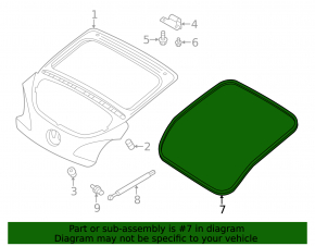Rubber Seal Trunk Door Hyundai Veloster 12-17