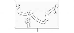 Air conditioning hose, compressor-heater, second, Nissan Murano z51 09-14