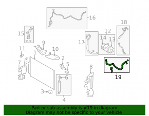 Air conditioning hose, compressor-heater, second, Nissan Murano z51 09-14