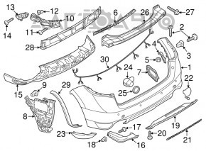 Reflector left Porsche Cayenne 958 11-14 BAPMIC