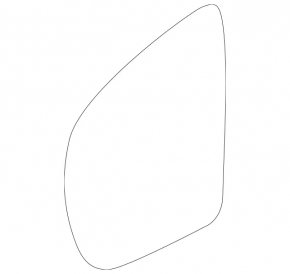 Left mirror element Mercedes W213 E 17-23 heated, auto-dimming, BSM