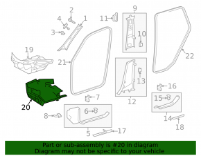 Floor covering front left Mercedes GLS-class X166 13-19 black