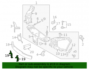 Front bumper reinforcement bracket left Mercedes S-class W222 14-20