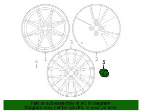 Wheel nut d21 M12x1.5 Mazda 6 13-21