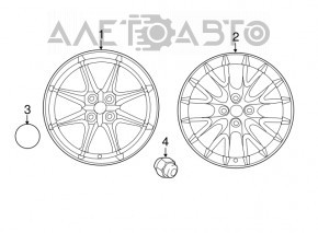 Wheel nut d21 M12x1.5 Mazda 6 13-21