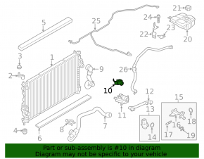 Ford Fiesta 14-19 1.6T cooling system valve