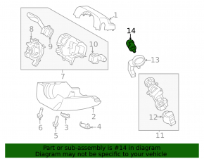 Ignition switch Ford C-max MK2 13-16 without contact group